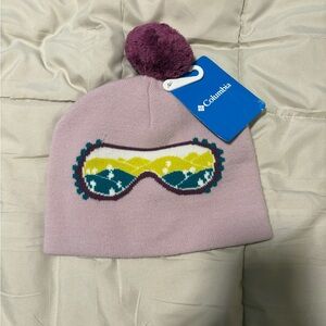 Columbia Kids' Purple Beanie with Snow Goggles Design